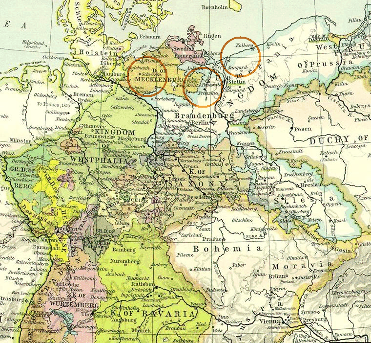 Map of Central Europe