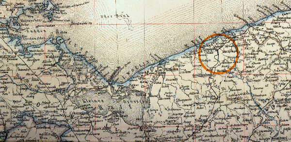 Map of Central Pommerania