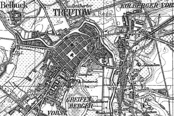 Map of Treptow