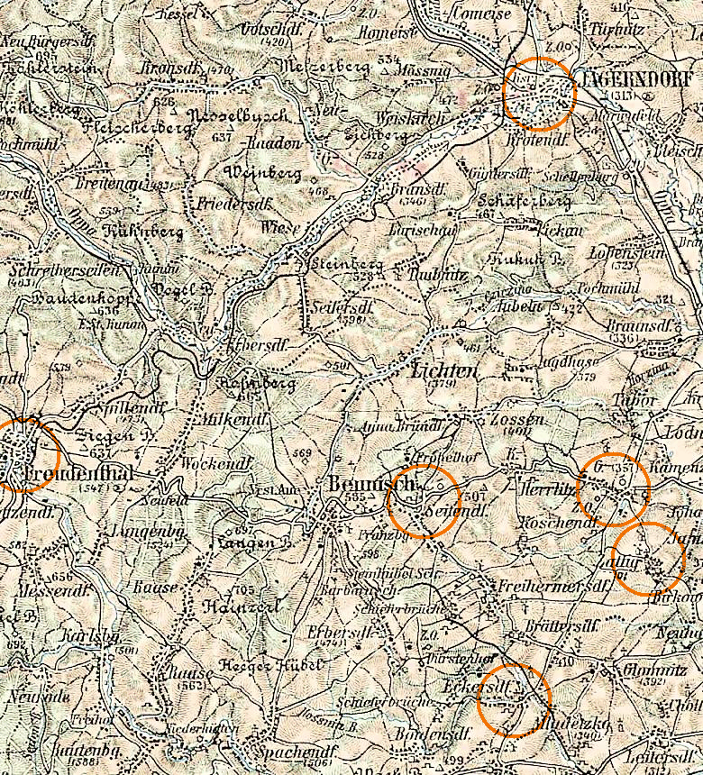 Map of Jgerndorf area